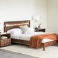 Modern Simple Live-Edge Split in Western Walnut with Modern Nightstands