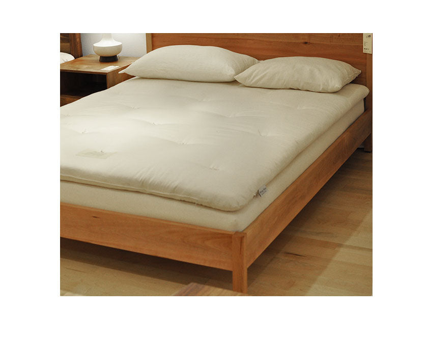 Handcrafted Organic Rowan Latex Mattress on the Modern Simple Bed